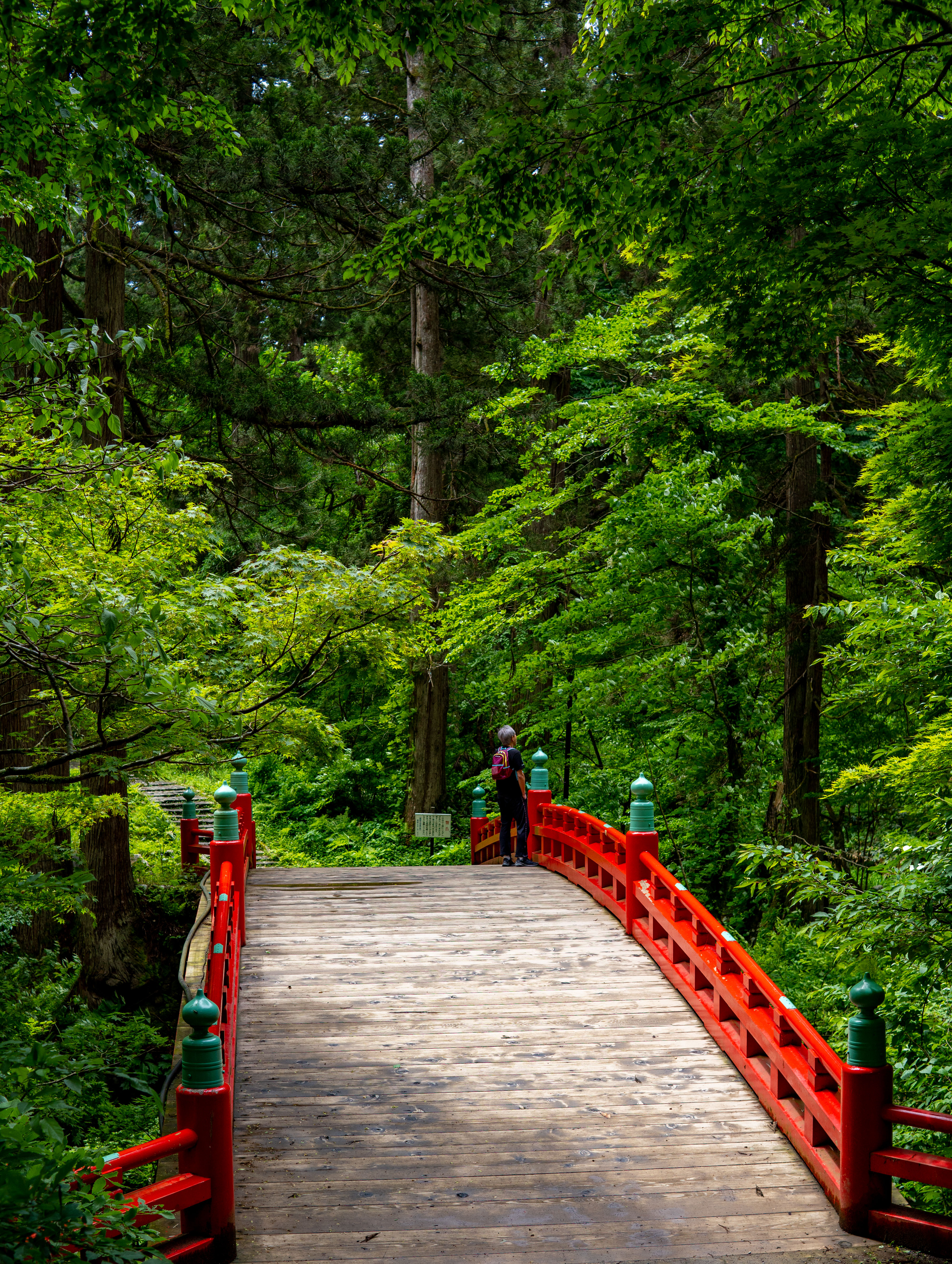 Pont rouge - Trois monts Dewa (Japon)